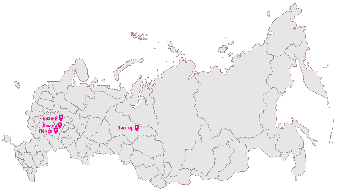 География присутствия фотоцентра Позитив